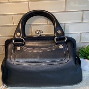 ⭐️Rare⭐️Vintage Celine Black Calfskin Kiss Lock Boogie Bag